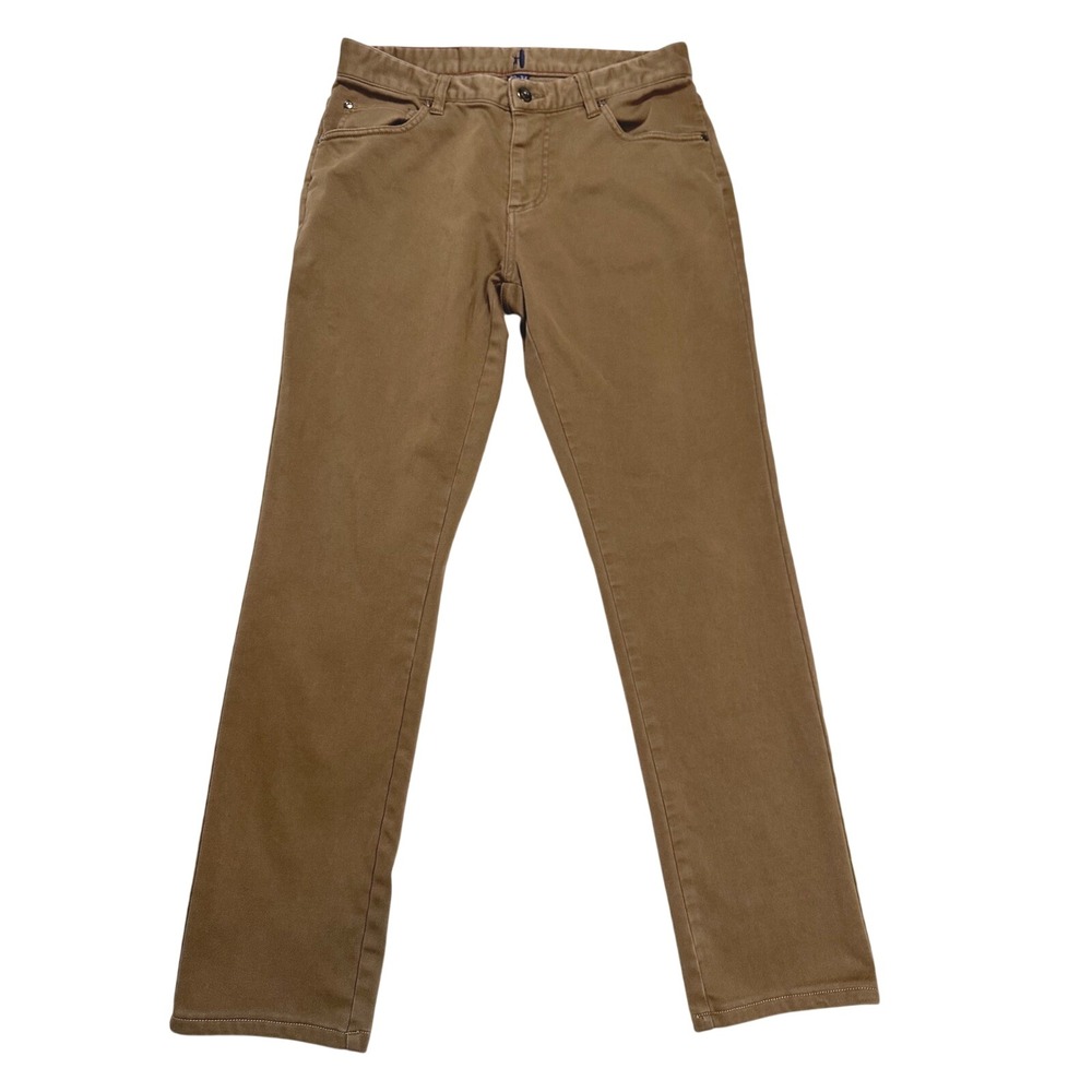 Johnnie-O Terry Mens Brown‎ Straight Leg Pants Casual Chinos Size 30x34